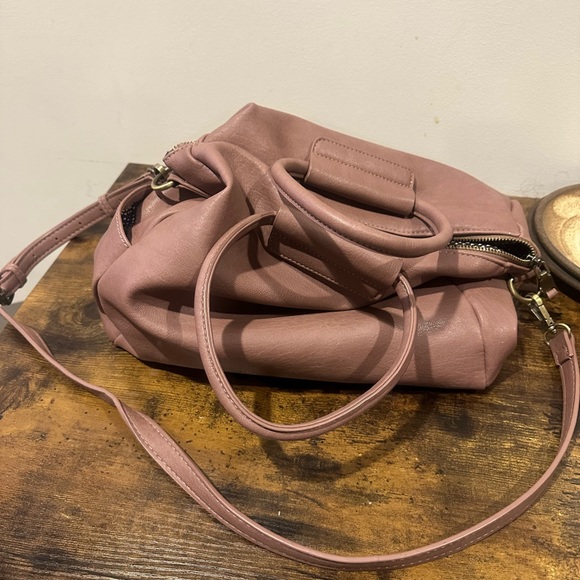 Unstructured mauve satchel bag - Picture 7 of 11